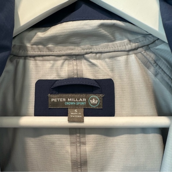 Peter Millar Water Resistant Windbreaker Rain Jacket Navy Crown Sport Small - Picture 6 of 16